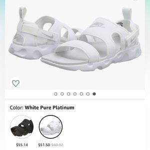 White nike sandals